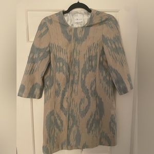 silk CJ Laing Jacket Blue/ gray Ikat